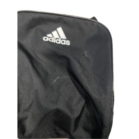 Adidas Defender Medium 20"x12"x10" Black White Duffel Bag - Picture 6 of 6